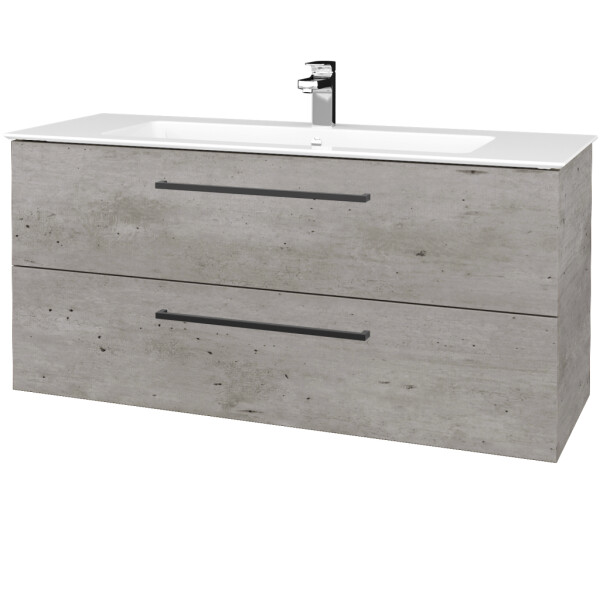 Dřevojas - Umyvadlová skříňka GIO SZZ2 120 - D01 Beton / Úchytka T06 / D01 Beton 406561H