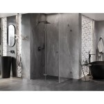 MEXEN/S - Lunar-F sprchový kout skládací dveře levá 85 x 70, transparent, grafit metal 836-085-070-95-00-L