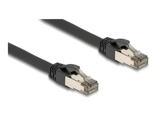 Delock síťový kabel RJ45 Cat.6a U/FTP 10 m černá / Síťový kabel / nerezový vnitřní plášť (80244)