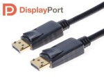 PremiumCord DisplayPort 1.2 4K přípojný kabel M-M zlacené konektory 0.5m (kport4-005)