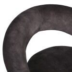 Židle barová, hnědá sametová látka, černá podnož