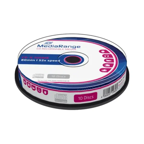 MediaRange CD-R 700MB 52x spindl 10ks (MR214)