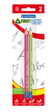 Grafitová tužka trojhranná Jumbo Centropen 9512, bez gumy, 2ks - číslo 2