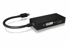 Icy Box IB-AC1032 černá / video adaptér Mini DisplayPort na VGA HDMI DVI (IB-AC1032)