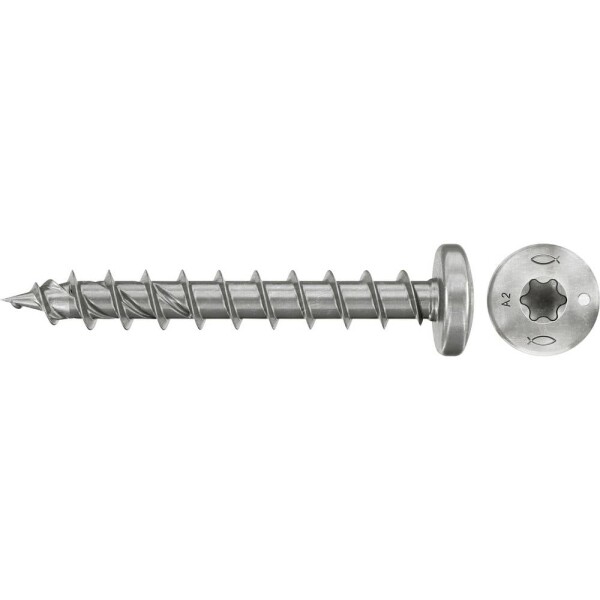 Fischer 574154 šrouby do dřevotřísky 5 mm 60 mm TX Nerezová ocel 50 ks