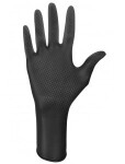 Mercator Medical Nitrilové jednorázové rukavice Ideall Grip+ černé velikost XXL * 18980_XXL-B