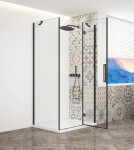 GELCO - TRINITY BLACK obdélníkový kout 1000x1200 pravý, čiré sklo, GT5612-10CR-B GT5612-10CR-B