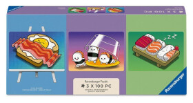 Puzzle se stojánkem: Denní menu 3x100 dílků