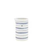 Bastion Collections Keramický džbánek Watercolour Blue Stripes 250 ml, modrá barva, keramika