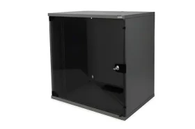 Digitus SOHO 12U černá / Nástěnný rozvaděč / 19" / 520x580x400 mm / skleněné dveře / do 60 kg (DN-19 12-U-S-SW)