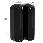 SAPHO - SHOWER MEDIUM dvojitý dávkovač tekutého mýdla, 2x250ml, černá A94803