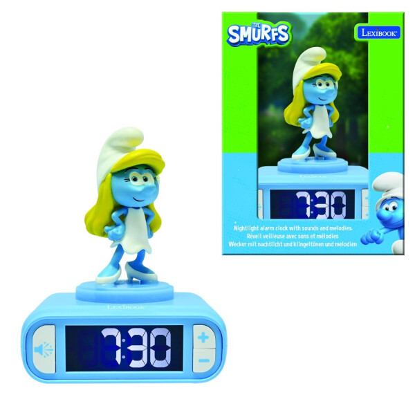 Lexibook budík Šmoulové se svítící figurkou - Alltoys Lexibook