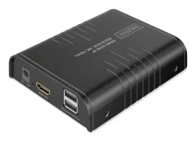 Digitus DS-55356 černá / HDMI IP přijímač / 4K 60Hz / RJ45 Gigabit Ethernet / 2x USB-A 2.0 (DS-55356)