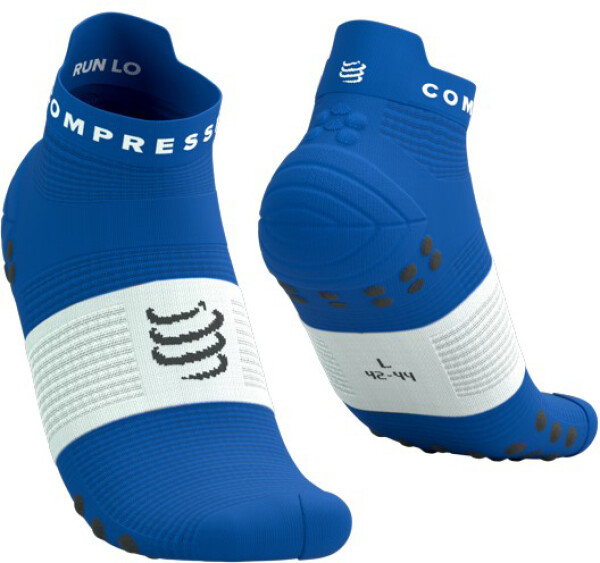 Běžecké kompresní ponožky Compressport Pro Racing Socks v4.0 Run Low - Blue/White Velikost: EU 39-41