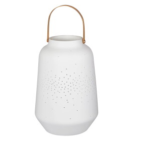 Räder Porcelánová lucerna Holes 26,5 cm, bílá barva, porcelán