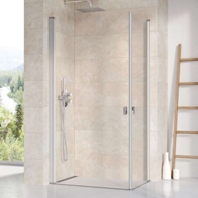 RAVAK - Chrome Sprchové dveře CRV1-80, 78-80 cm, satin/čiré sklo 1QV40U01Z1