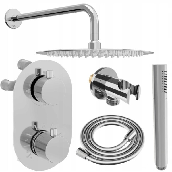 MEXEN/S - Kai DR70 podomítkový sprchový SET + slim sprcha 25, chrom 77602DR7025-00