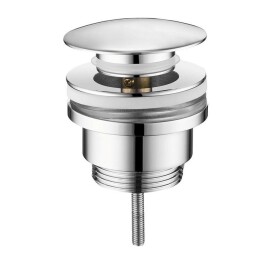 SAPHO - Umyvadlová výpust 5/4“, click-clack, velká zátka, 10-55, chrom CV1002