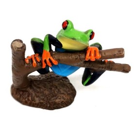 A - Figurka žába Listovnice červenooká 8 cm