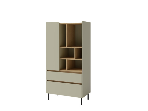 Regál Luca LC6 Barva korpusu + barva dveří: Eukaliptus / Dub Baltic Dune