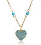 ELENYS Aqualis Heart – pozlacený náhrdelník 18K žluté zlato Délka: 42+5 cm / max. 47 cm