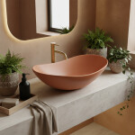 REA - Umyvadlo na desku ROYAL Cinnamon Matt REA-U3530