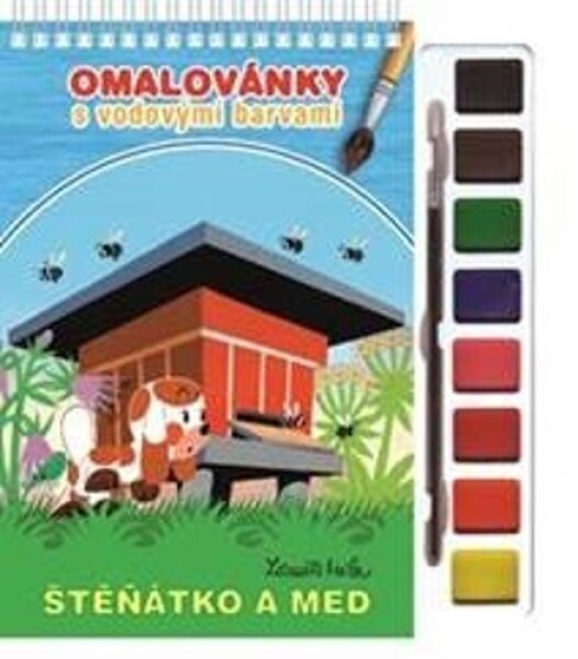 Omalovánky vodovými barvami štětcem