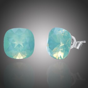 Stříbrné náušnice Swarovski Elements Victoria - stříbro 925/1000, více barev, Pacific Opal