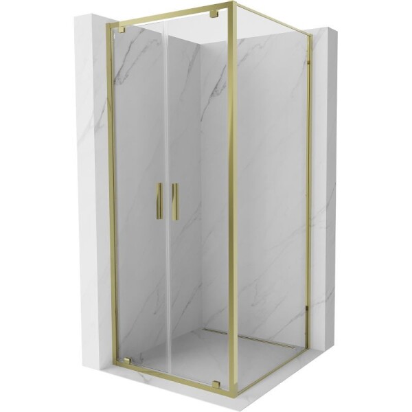 MEXEN/S - Exo sprchový kout dveře křídlové 70 x 70, transparent, zlato 8182-070-070-50-00
