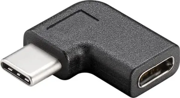 MicroConnect pravoúhlý adaptér USB-C M-F černá / 10Gb/s / 4K @ 60Hz (USB3.1CCMF)