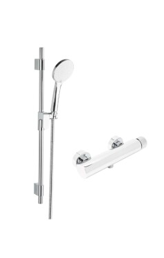 Sprchová baterie SAT Evolution se sprchovým setem 150 mm chrom SATBSEVO268SET SATBSEVO268SET
