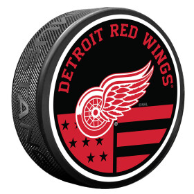 Mustang Puk Detroit Red Wings NHL American Flag Pat Puck
