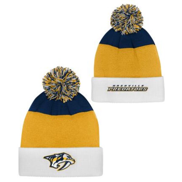Outerstuff Dětská zimní čepice Nashville Predators NHL Essentials Cuffed Knit W Pom