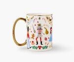 Rifle Paper Co. Vánoční porcelánový hrnek Holiday 470 ml, multi barva, zlatá barva, porcelán