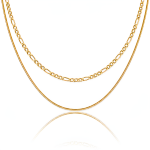 ELENYS Duo Line – pozlacený náhrdelník 18K žluté zlato Délka: 40-45 cm +5 cm / max. 50 cm