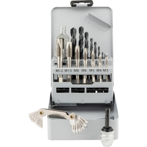 GSR 00708040 sada závitníků 17dílná metrický M3 - M12 DIN 352 HSS-G 1 ks