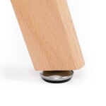 Jídelní stůl 80x80x75 cm, MDF, bílý matný lak, masiv buk