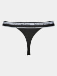 Dámská tanga 2Pack 164522 4R227 00020 černá Emporio Armani