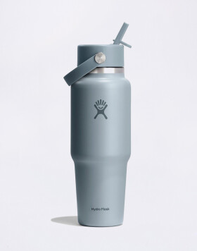 Hydro Flask Wide Mouth Travel Bottle with Flex Straw Cap (946 ml) Shale Gray