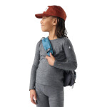 Dětské merino triko dlouhý rukáv SMARTWOOL Kids' Classic Merino Blend Base Layer Cr, Charcoal Heather velikost: XS