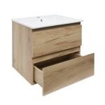 Koupelnová skříňka 2 zásuvková s umyvadlem SAT B-Way 59x50x45 cm dub mat BWAY260OAKU4BI BWAY260OAKU4BI