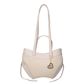 Stylová semišová kabelka na rameno LB Andrea, béžová