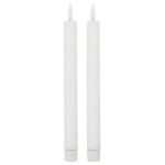 House Doctor Vosková LED svíčka White 24,5 cm – set 2 ks, bílá barva, plast, vosk