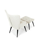 Relaxační křeslo, béžová, sametová látka, AK-303 CRM2