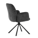 Jídelní židle, černá, hladká látka, DCH-D1330 BK2