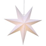 STAR TRADING Závěsná svítící hvězda Dot White, bílá barva, papír