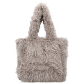 Stylová dámská plyšová kabelka do ruky Arianda, světle šedá