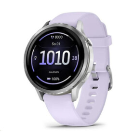 Garmin Venu® 4 - 41 mm Silver / Periwinkle silikonový řemínek EDF_2393755