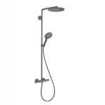 HANSGROHE - Raindance S Sprchový set s termostatem, průměr 24 cm, 3 proudy, EcoSmart+, kartáčovaný černý chrom 28825340