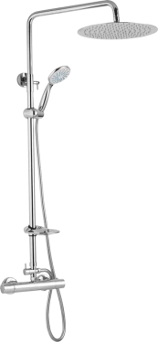 JB Sanitary Sprchová sestava s termostatickou baterií s horním vývodem, průměr 25cm, s příslušenstvím ST 61 011 12 6